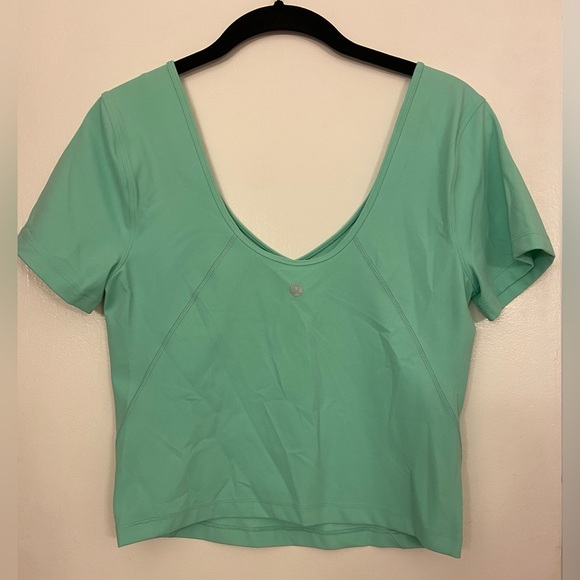 Lululemon Align T-Shirt Wild Mint Green Size 8 - Picture 3 of 7